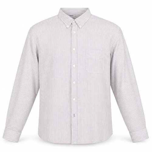 Marks and Spencer Men's XL Purple Striped Shirt