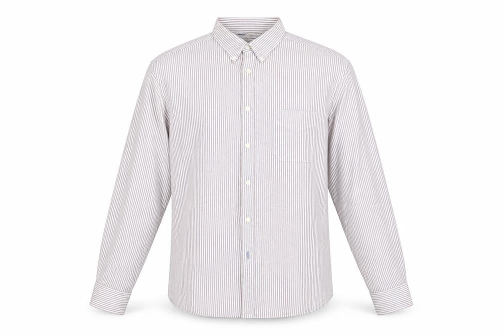 Marks and Spencer Men's XL Purple Striped Shirt