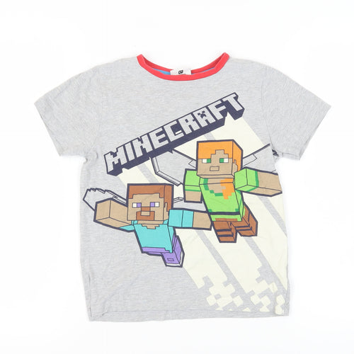 Next Boys Minecraft Grey T-Shirt 9 Years Geek Style