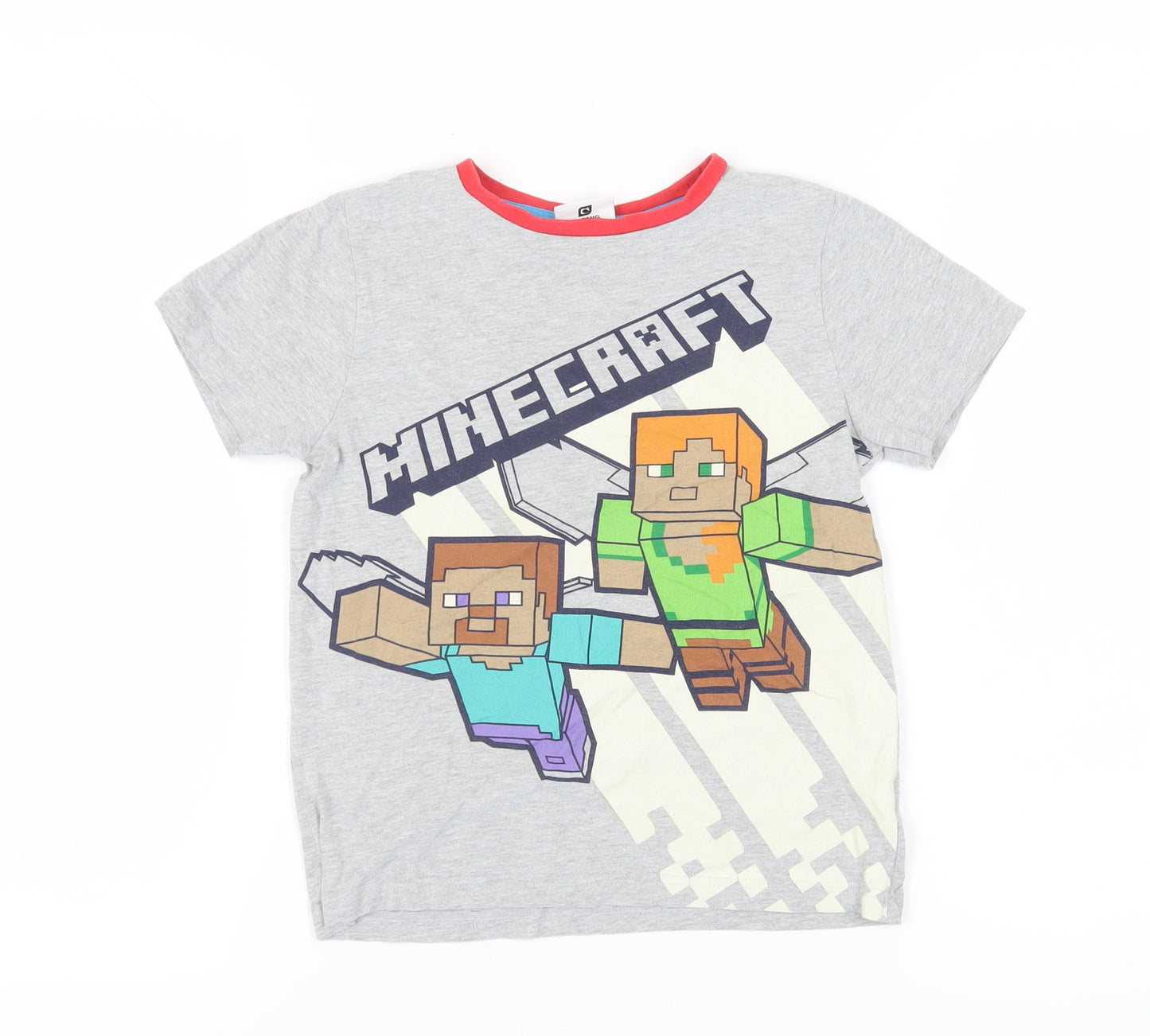 Next Boys Minecraft Grey T-Shirt 9 Years Geek Style