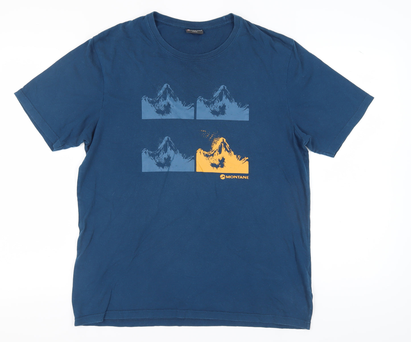 Montane Men's Blue Graphic T-Shirt, Large