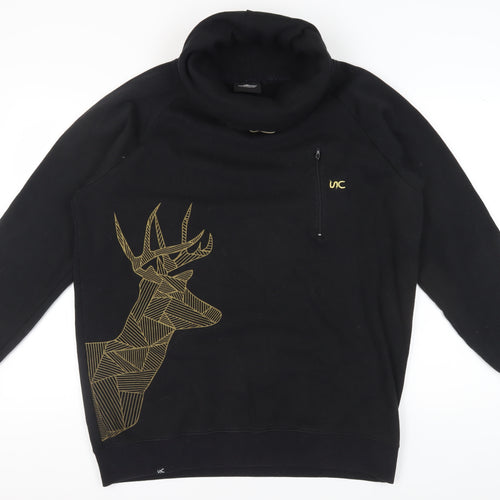 Syndicate Black Deer Graphic Pullover Sweatshirt L