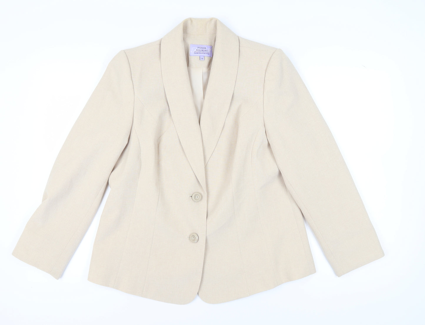 Honor Millburn Beige Women's Blazer Size 16 Classic