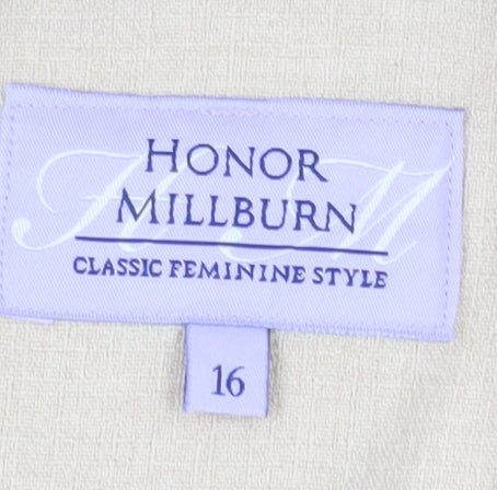 Honor Millburn Beige Women's Blazer Size 16 Classic