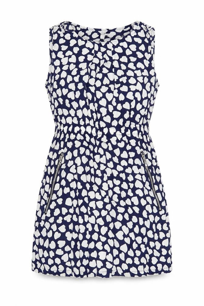 Apricot Women's Blue A-Line Sleeveless Dress