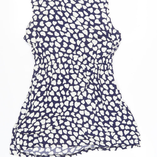 Apricot Women's Blue A-Line Sleeveless Dress