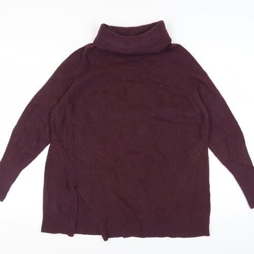 Warehouse Women's Purple Roll Neck Pullover Jumper Size 12