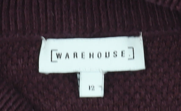 Warehouse Women's Purple Roll Neck Pullover Jumper Size 12