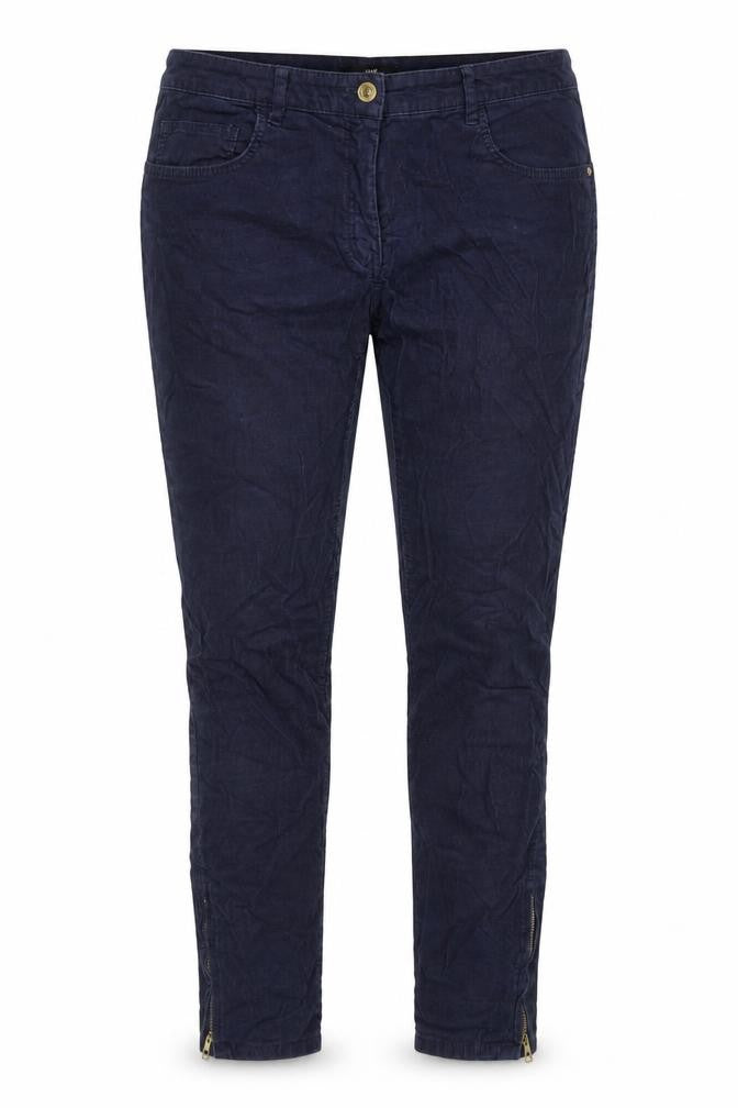 H&M Women's Blue Skinny Trousers, Size 10, Ankle Zip