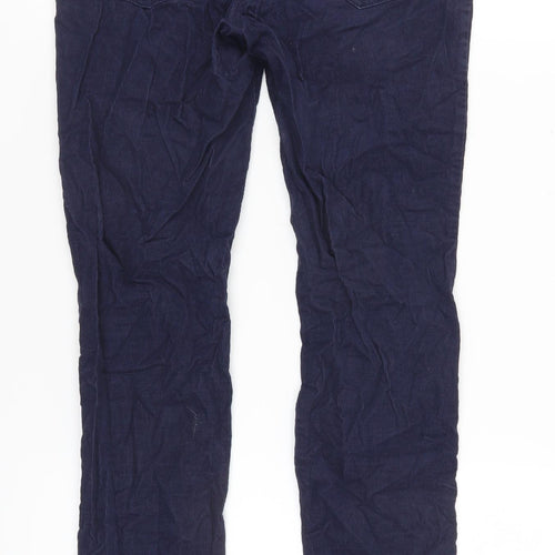 H&M Women's Blue Skinny Trousers, Size 10, Ankle Zip