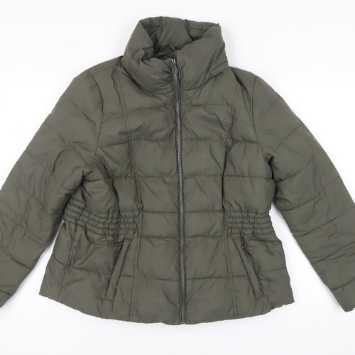 Marks and Spencer Women's Green Puffer Jacket Size 18
