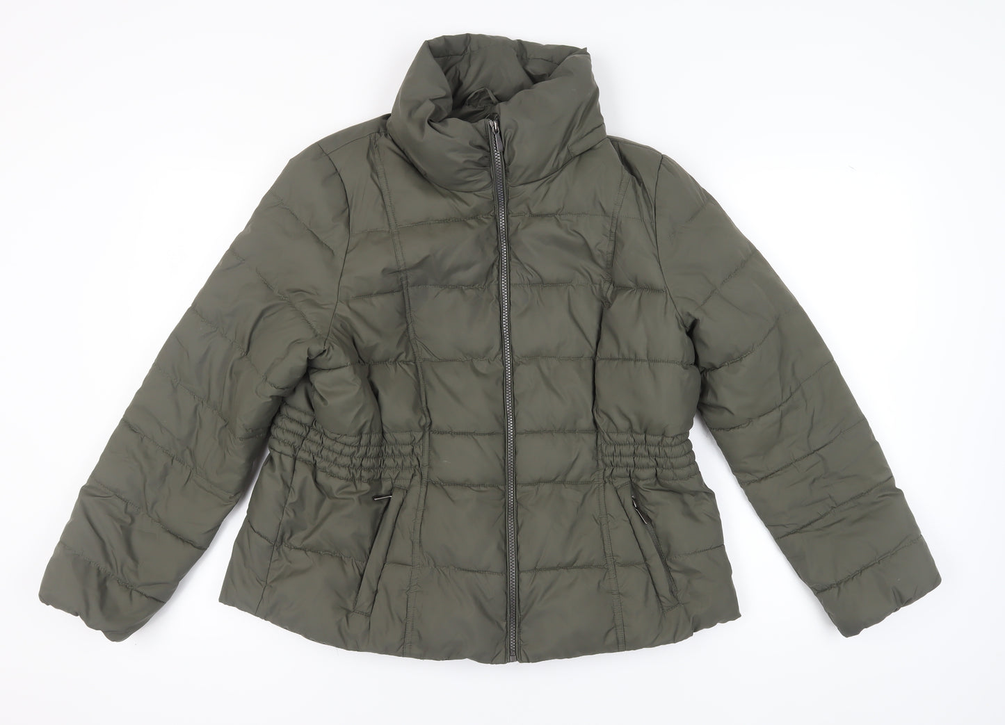 Marks and Spencer Women's Green Puffer Jacket Size 18