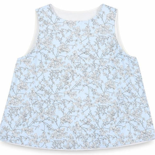 Jessica Graaf Women's Blue Floral Sleeveless Tank XL