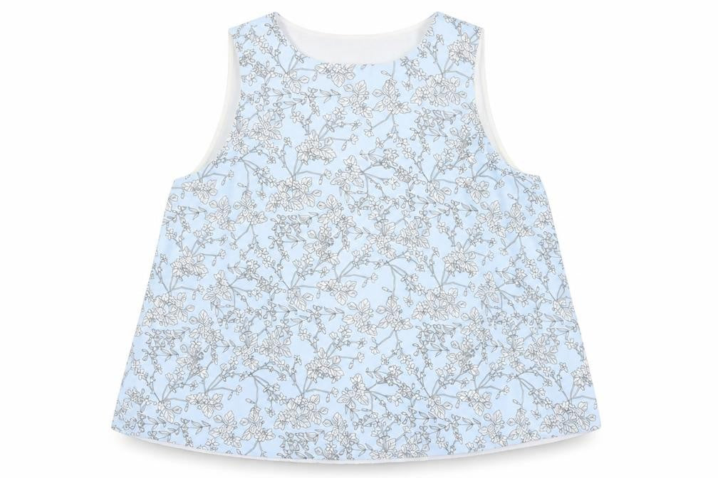 Jessica Graaf Women's Blue Floral Sleeveless Tank XL