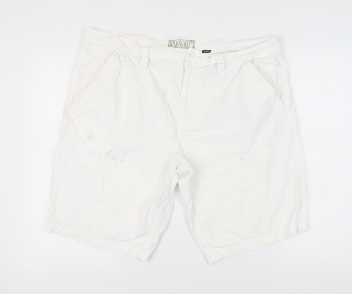 Armani Exchange Men's White Cargo Shorts - Size 40