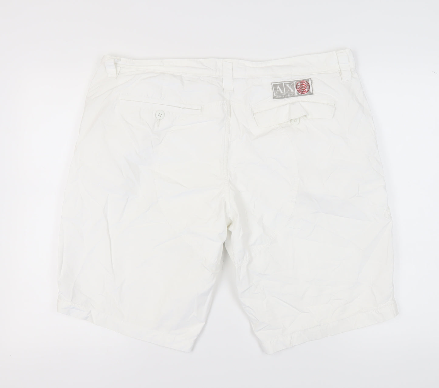 Armani Exchange Men's White Cargo Shorts - Size 40