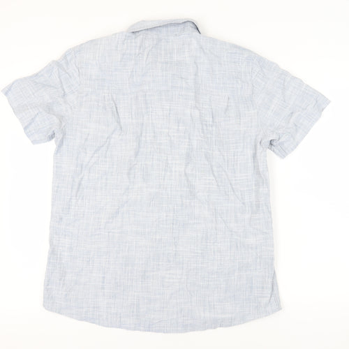 Mountain Warehouse Men's Blue Check Short Sleeve Shirt L