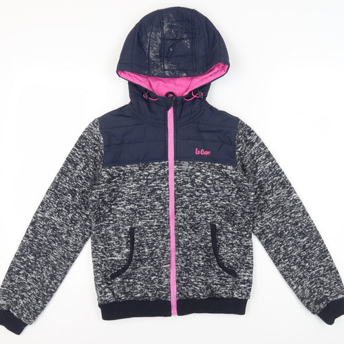 Lee Cooper Women's Blue Pink Bomber Jacket Size 10