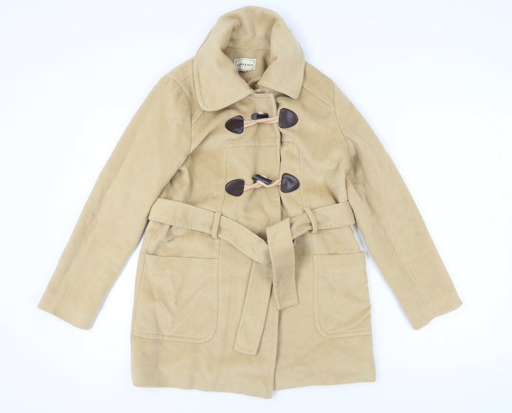 A More A More Beige Women's Belted Overcoat M