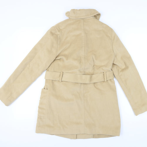 A More A More Beige Women's Belted Overcoat M
