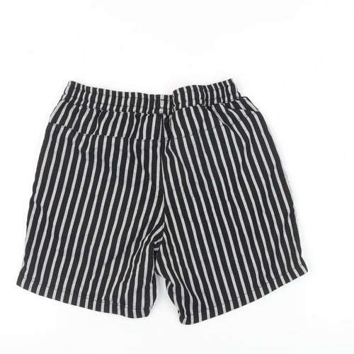 Topman Men's Black Striped Shorts XS Casual