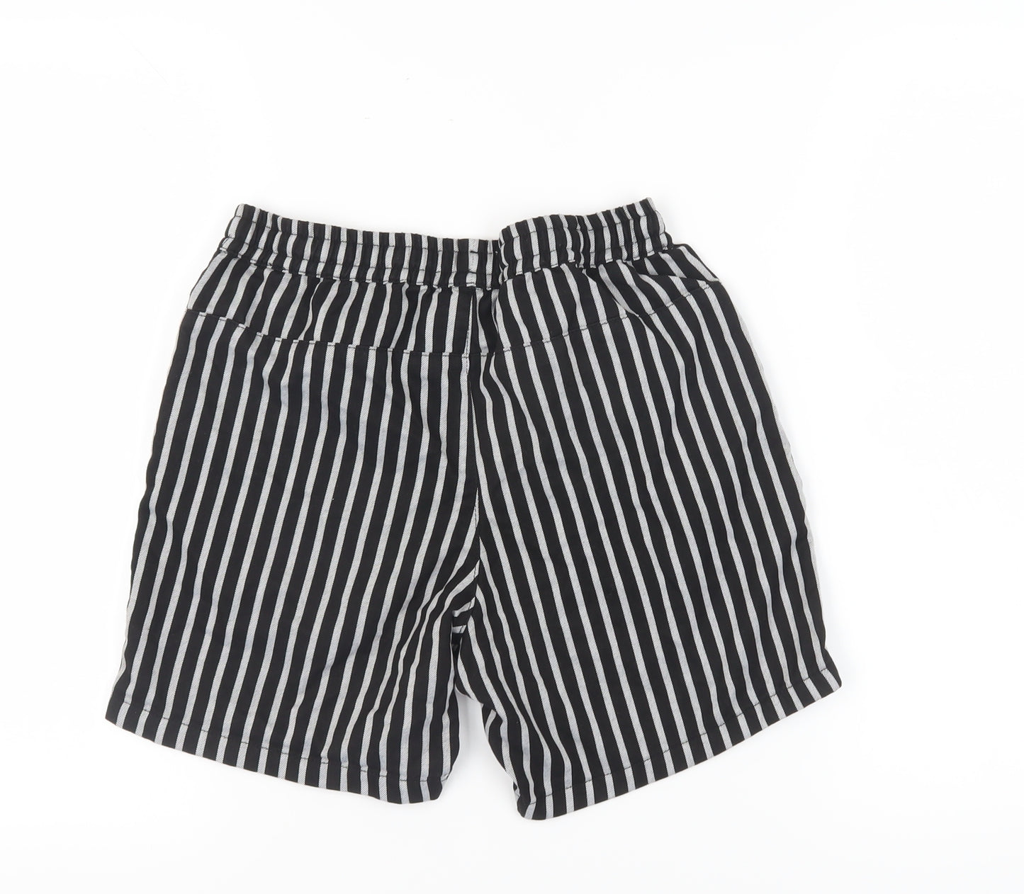 Topman Men's Black Striped Shorts XS Casual