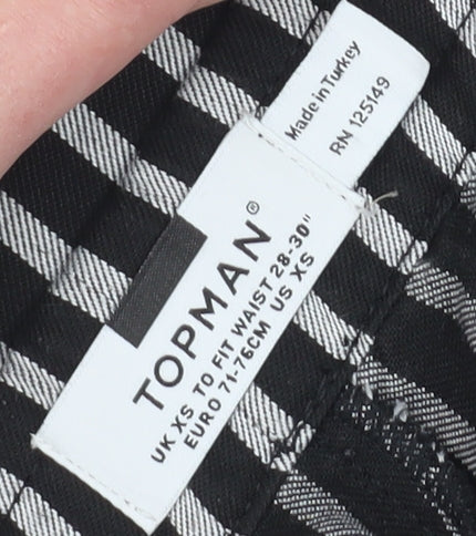 Topman Men's Black Striped Shorts XS Casual