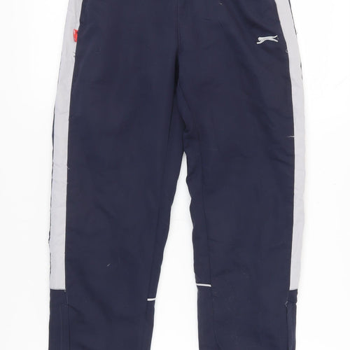 Slazenger Boys Blue Track Pants Size 11-12, Elastic Waist, Activewear