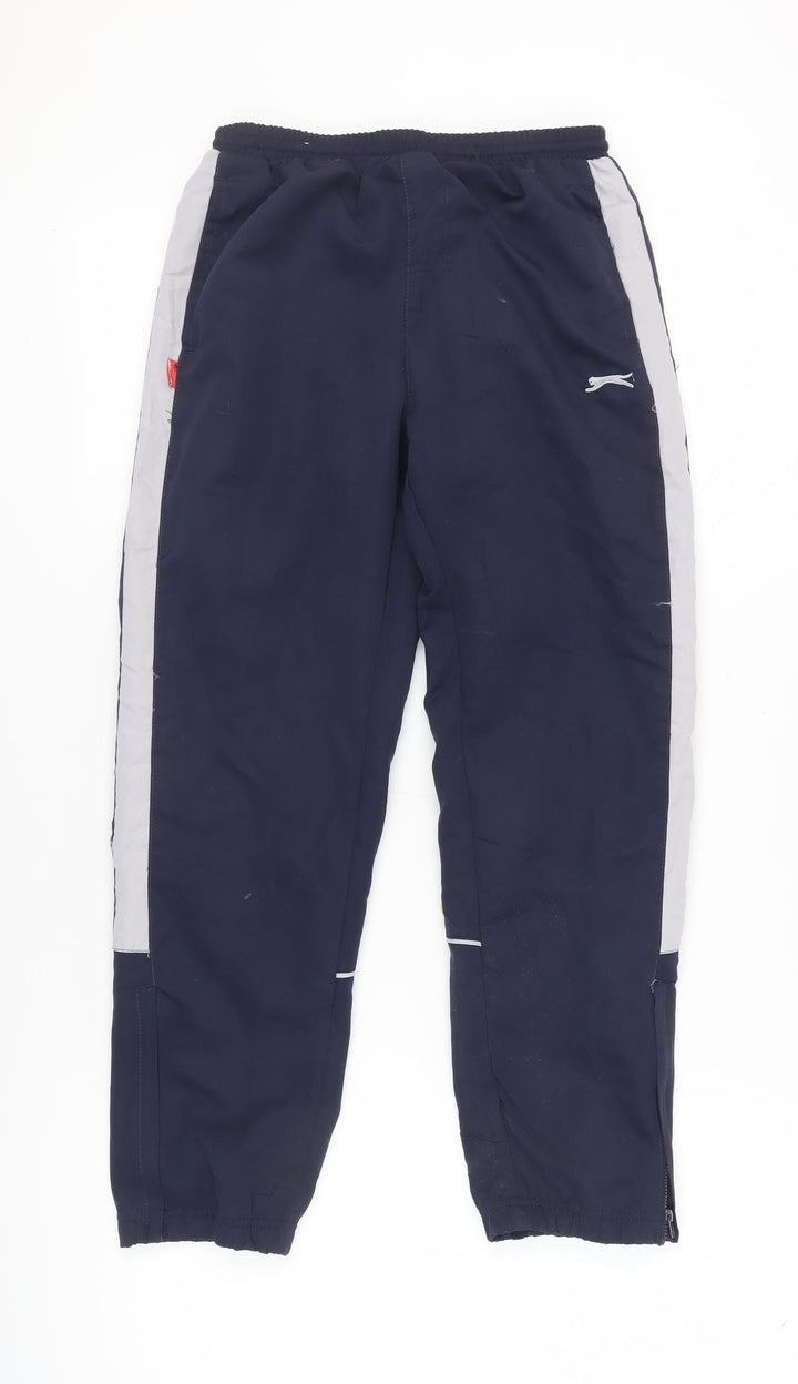 Slazenger Boys Blue Track Pants Size 11-12, Elastic Waist, Activewear