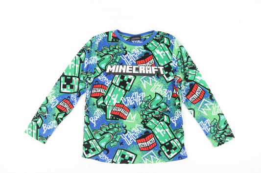 Minecraft Boys Multicoloured Long Sleeve Pyjama Top 8-9 Years