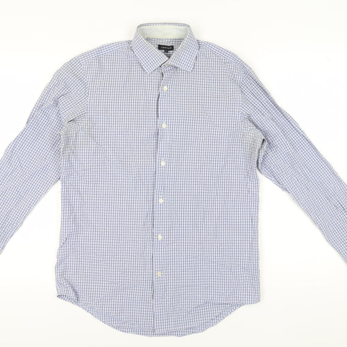 Jaeger Men's Blue Check Long Sleeve Shirt 15