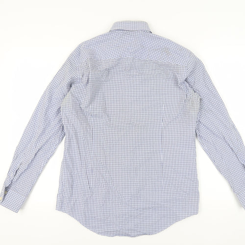 Jaeger Men's Blue Check Long Sleeve Shirt 15