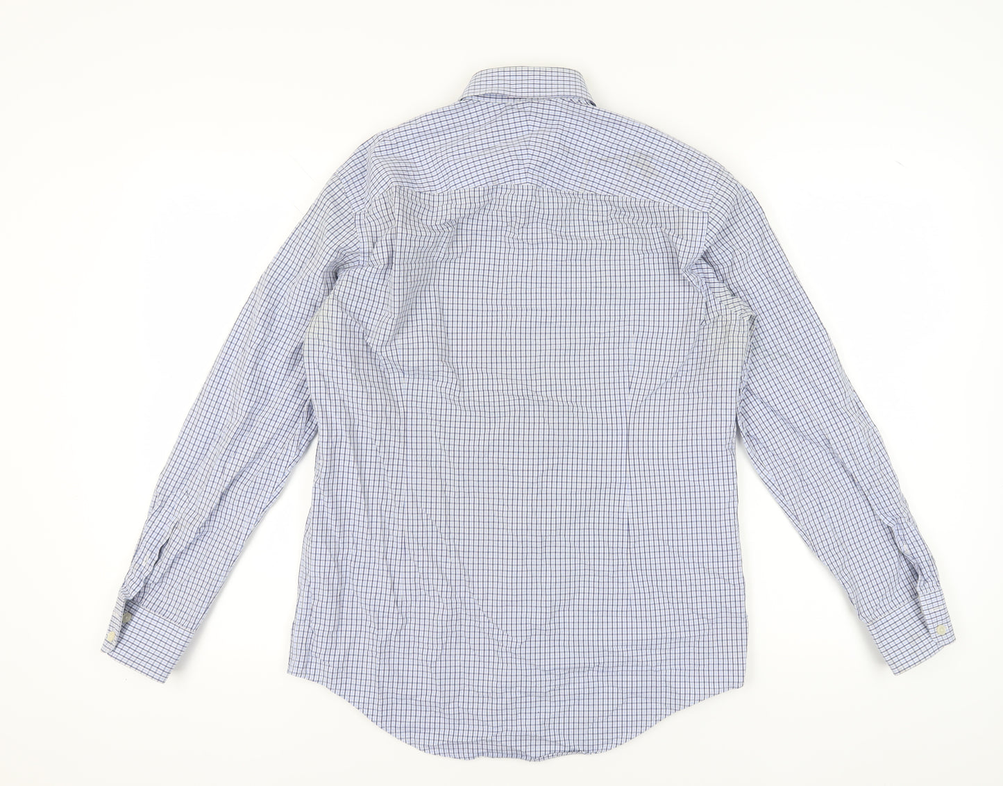 Jaeger Men's Blue Check Long Sleeve Shirt 15