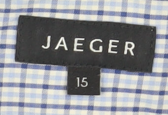 Jaeger Men's Blue Check Long Sleeve Shirt 15