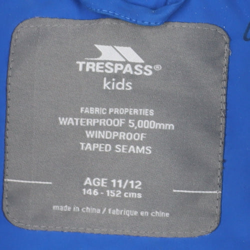 Trespass Boys' Blue Parka 12Y Winter Waterproof Jacket