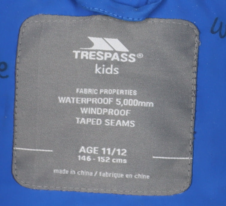 Trespass Boys' Blue Parka 12Y Winter Waterproof Jacket