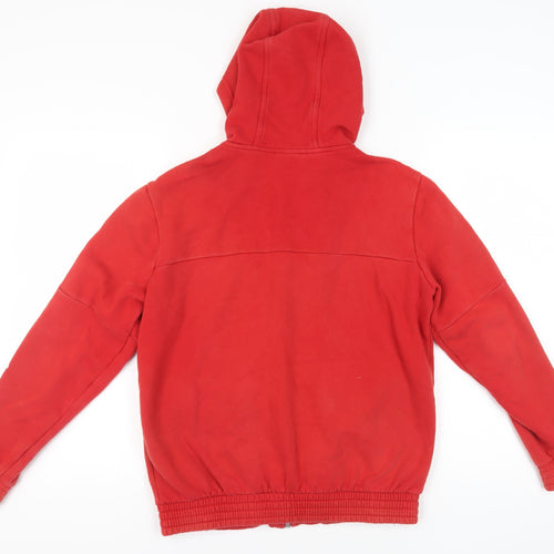 Adidas Boys' Red Full Zip Hoodie Size 13-14 Years