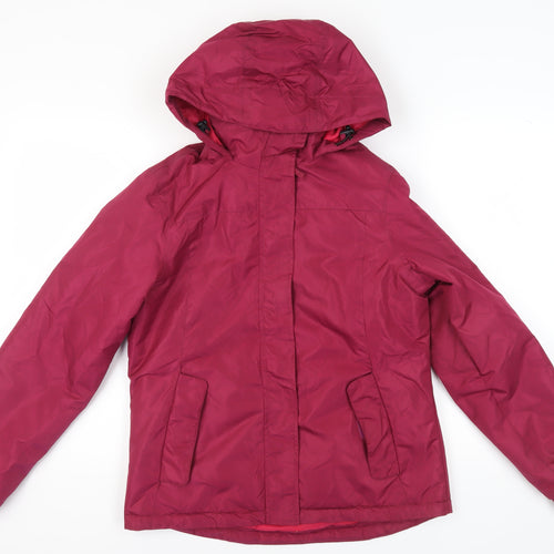 Crivit Women's Red Hooded Parka Jacket Size 10