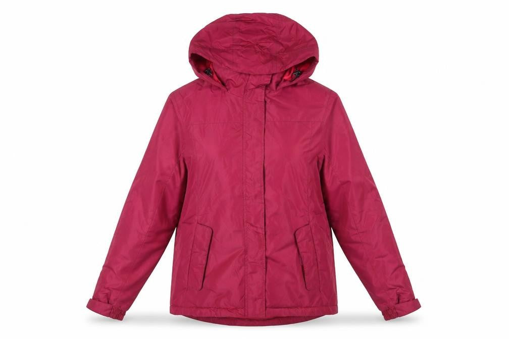 Front view of Crivit Women's Red Hooded Parka Jacket, size 10