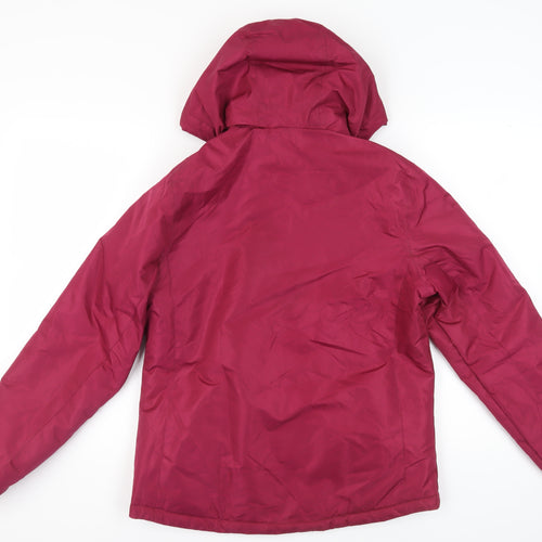 Crivit Women's Red Hooded Parka Jacket Size 10