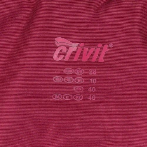 Crivit Women's Red Hooded Parka Jacket Size 10