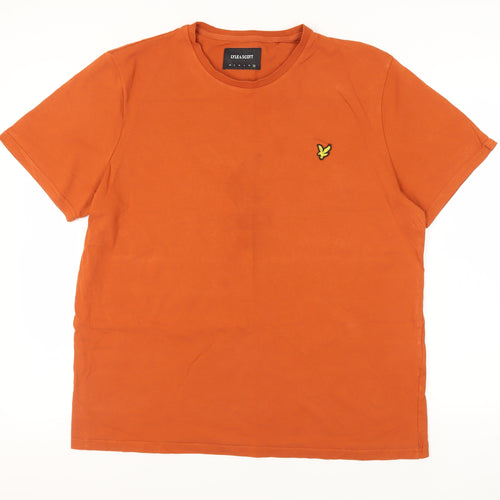 Lyle & Scott Men's Orange XL Cotton T-Shirt