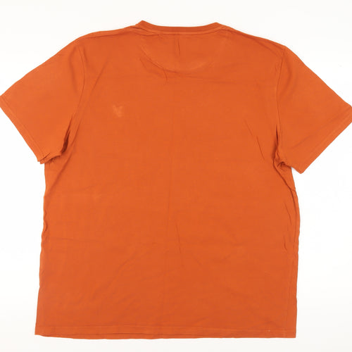 Lyle & Scott Men's Orange XL Cotton T-Shirt