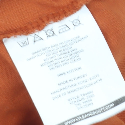 Lyle & Scott Men's Orange XL Cotton T-Shirt