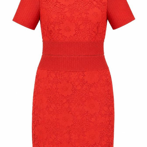 Miss Selfridge Red Bodycon Dress, UK 12, Party Floral Lace