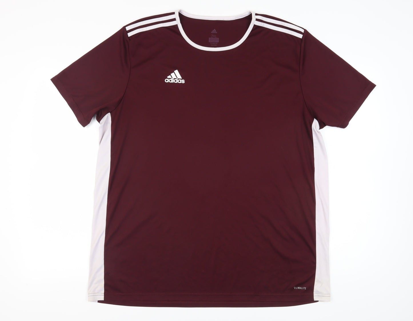 Adidas Men’s 2XL Red T-Shirt, Short Sleeve, Crew Neck