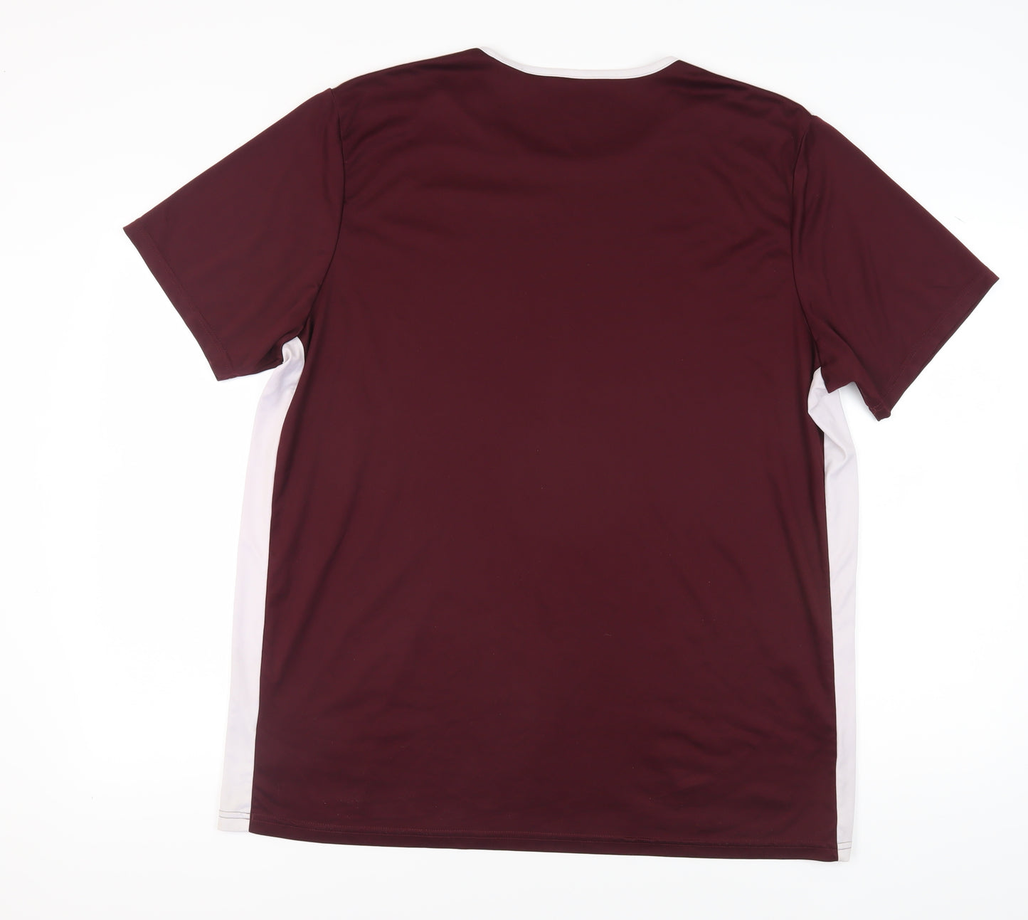 Adidas Men’s 2XL Red T-Shirt, Short Sleeve, Crew Neck