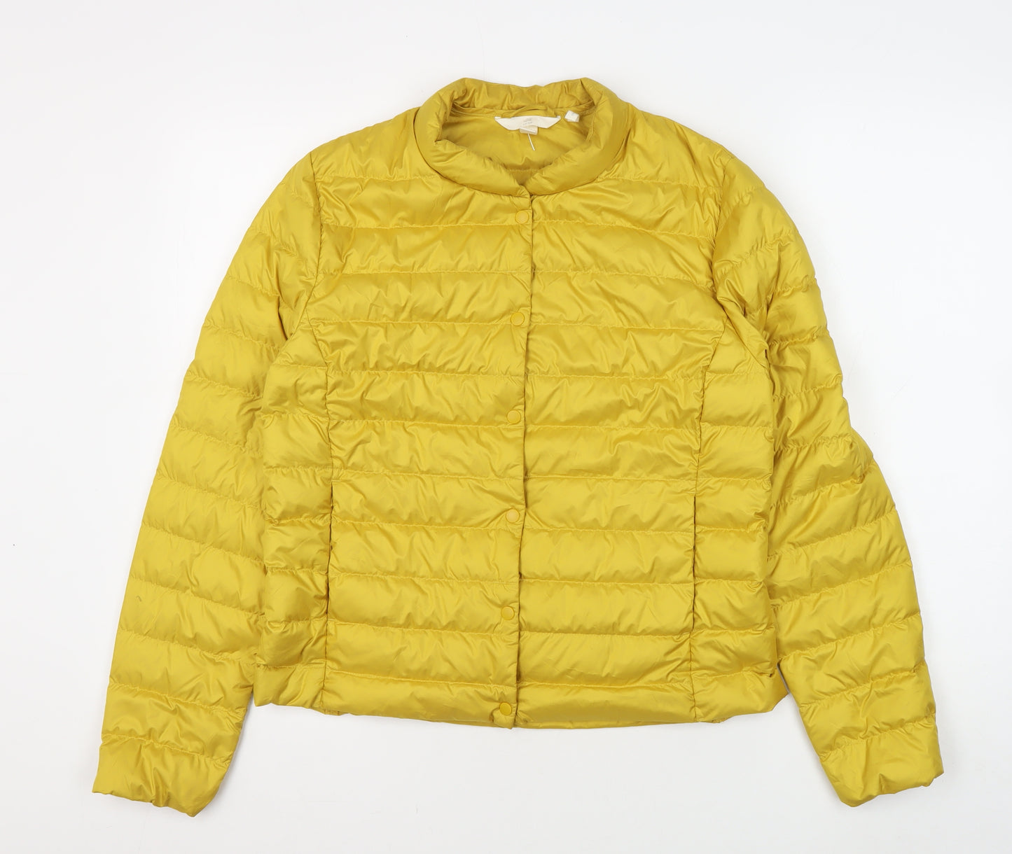H&M Women's Yellow Puffer Jacket Size S