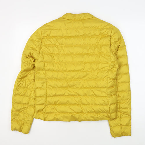 H&M Women's Yellow Puffer Jacket Size S