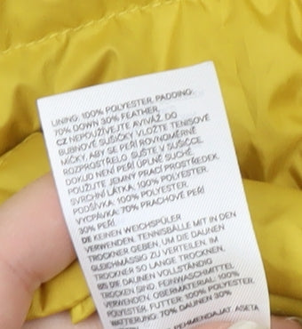 H&M Women's Yellow Puffer Jacket Size S